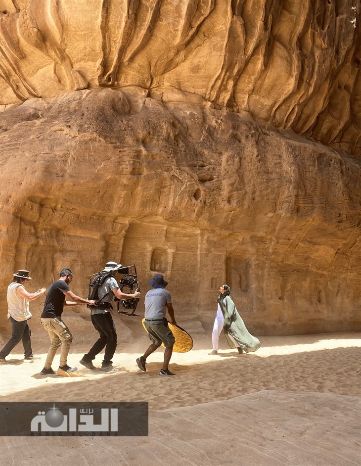 Filming at Hegra, AlUla