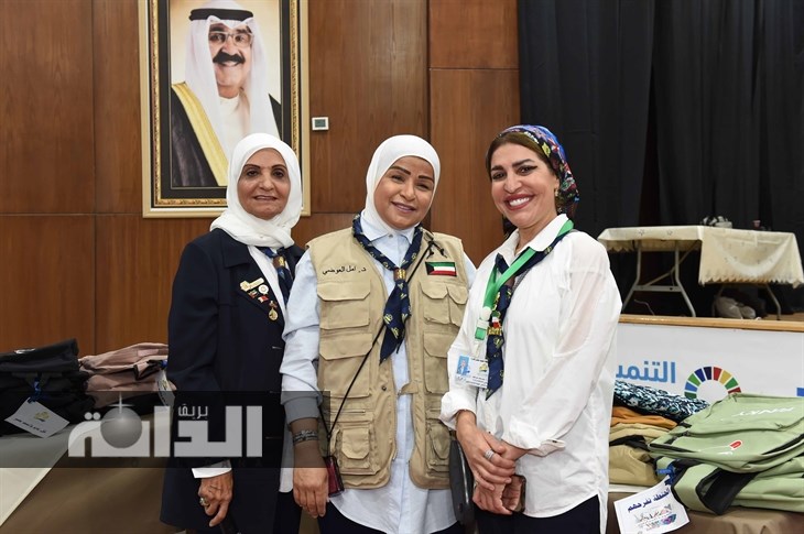 د.ايمان الخباز - امل العوضي -رئيسة جمعية المرشدات الكويتية هند الهولي