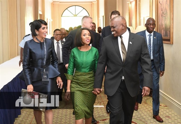 فخامة رئيس بوتسوانا وحرمه السيدة الأولى وحديث مع بلسم الأيوب