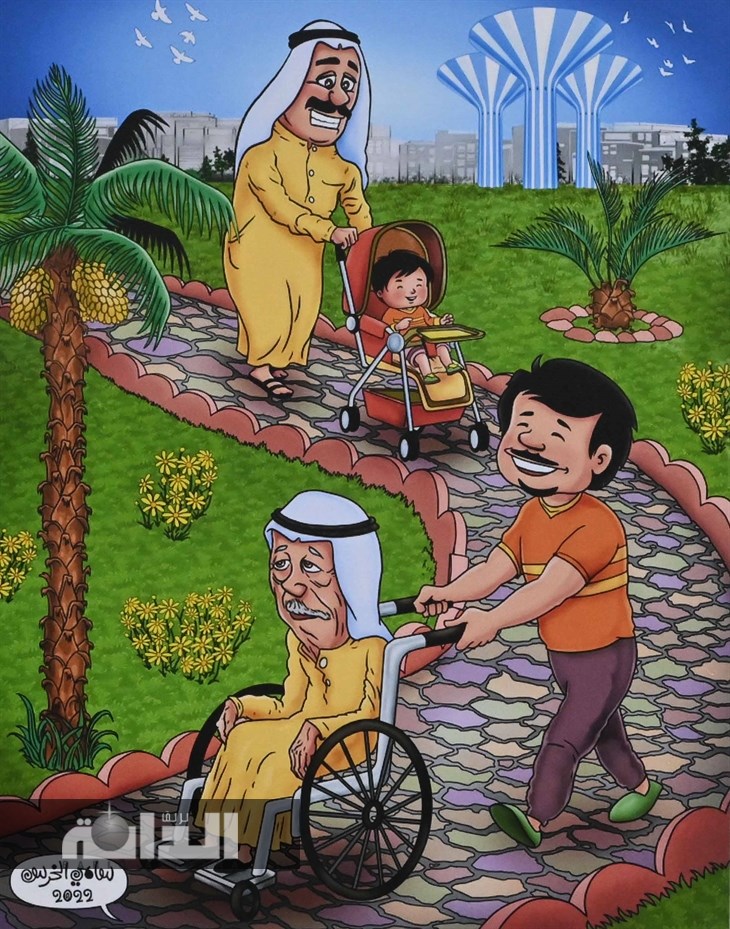 من اللوحات المعروضة